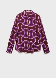 Shirt with abstract print - Women MANGO USA at Mango